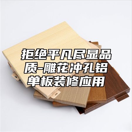 拒绝平凡尽显品质-雕花冲孔铝单板装修应用