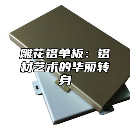 雕花铝单板：铝材艺术的华丽转身