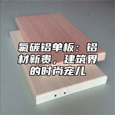 氟碳铝单板：铝材新贵，建筑界的时尚宠儿