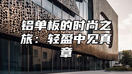 铝单板的时尚之旅：轻盈中见真章