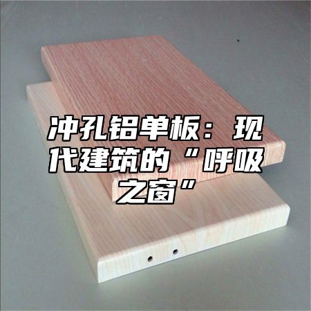 冲孔铝单板：现代建筑的“呼吸之窗”