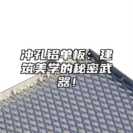 冲孔铝单板：建筑美学的秘密武器！
