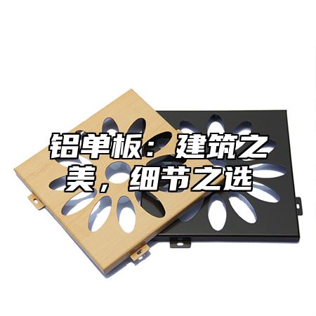 铝单板：建筑之美，细节之选