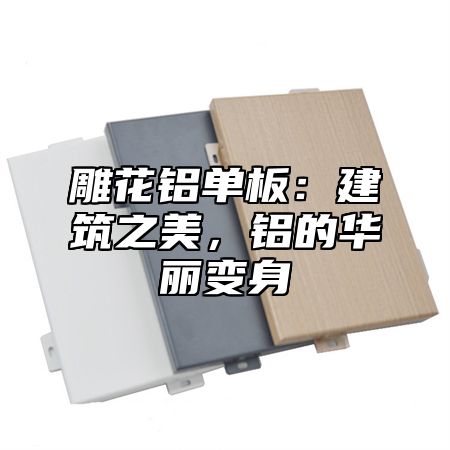 雕花铝单板：建筑之美，铝的华丽变身