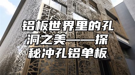 铝板世界里的孔洞之美——探秘冲孔铝单板