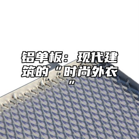 铝单板：现代建筑的“时尚外衣”