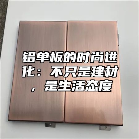 铝单板的时尚进化：不只是建材，是生活态度