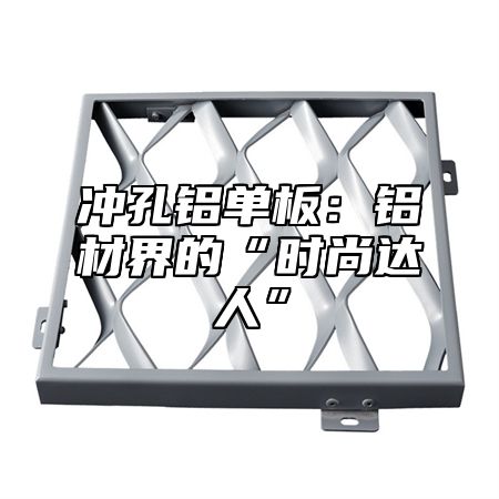 冲孔铝单板：铝材界的“时尚达人”