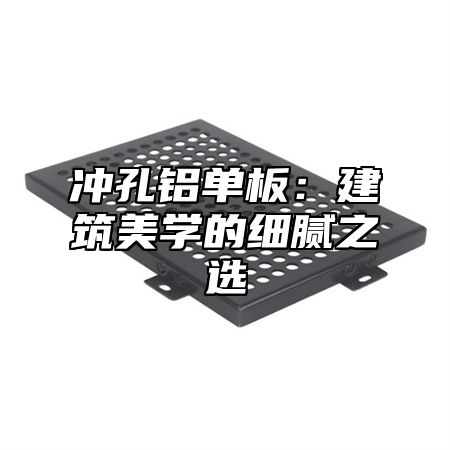 冲孔铝单板：建筑美学的细腻之选