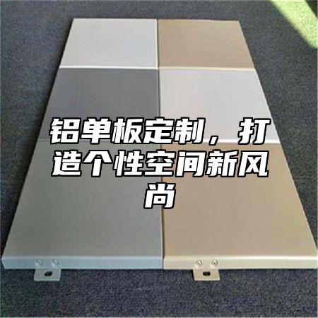 铝单板定制，打造个性空间新风尚