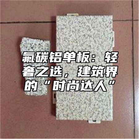 氟碳铝单板：轻奢之选，建筑界的“时尚达人”